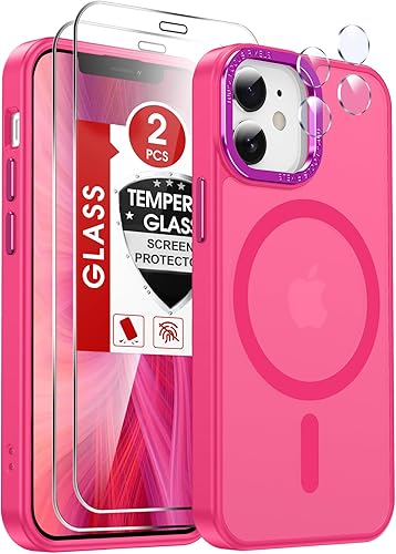 Miniatura 87 de LeYi Funda para iPhone XR: con protector de pantalla X2 + 2 funda para cámara [compatible con MagSafe] Funda protectora magnética i iphoneXR, Negro