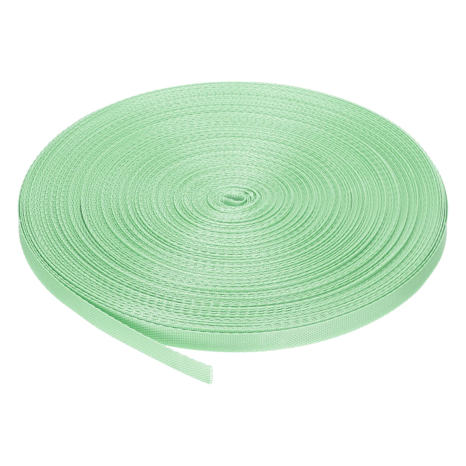MECCANIXITY Nylon Webbing Strap Flat 3/8 Inch 50 Yards Lake Green for Outdoor DIY Gear Repair, Backpack, Luggage-Rack, Crafts