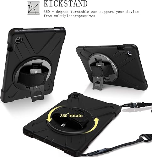 Miniatura 4 de BRAECN Funda para Galaxy Tab S5e 2019, protección resistente Funda resistente a prueba de golpes para niños con asa giratoriasoporte y correa de