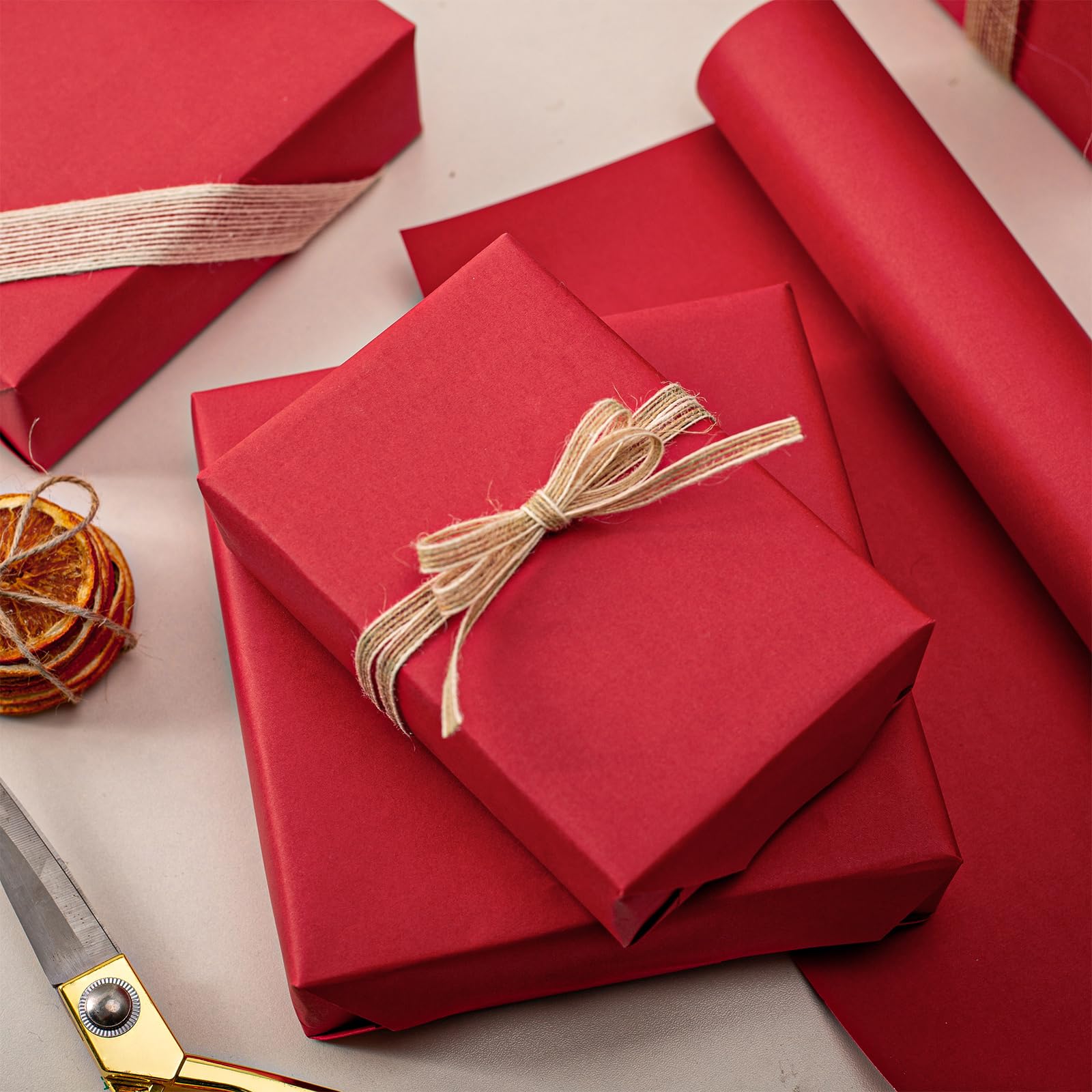 Yarcony Rollo de papel kraft para envolver regalos, papel reciclable de 17 pulgadas x 32.8 pies para envolver regalos, manualidades, ramo de flores, tablón de anuncios, suministros escolares y