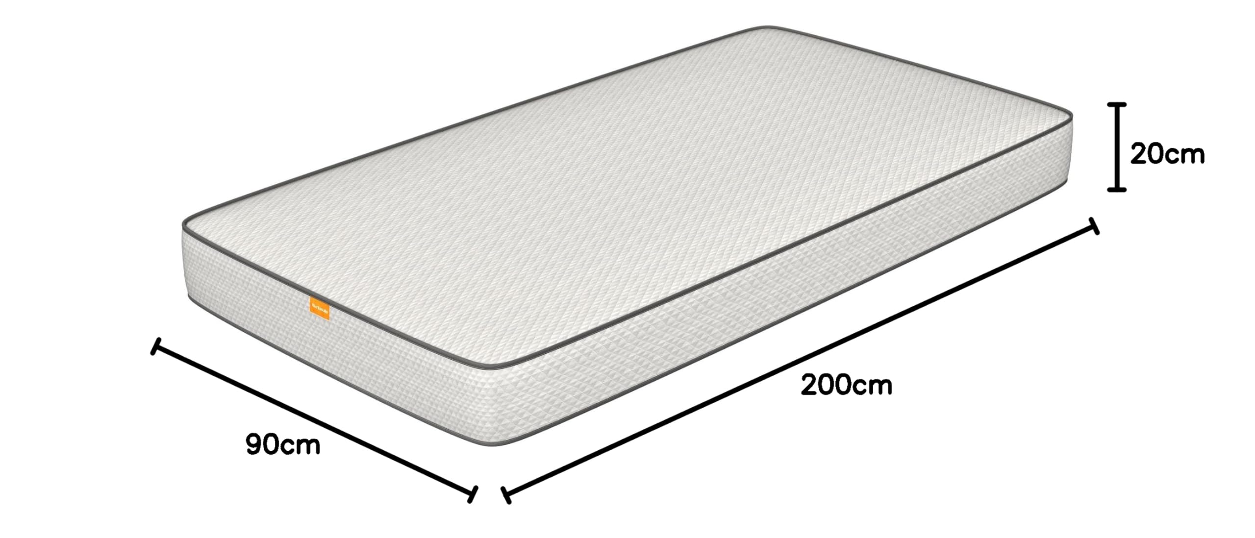 MiaSuite Materasso Memory Singolo 90x200, Alto 20 cm - 100% Made in Italy - Anallergico, Antibatterico, Antiacaro - Ortopedico, Dispositivo Medico | Primavera H20 - 3