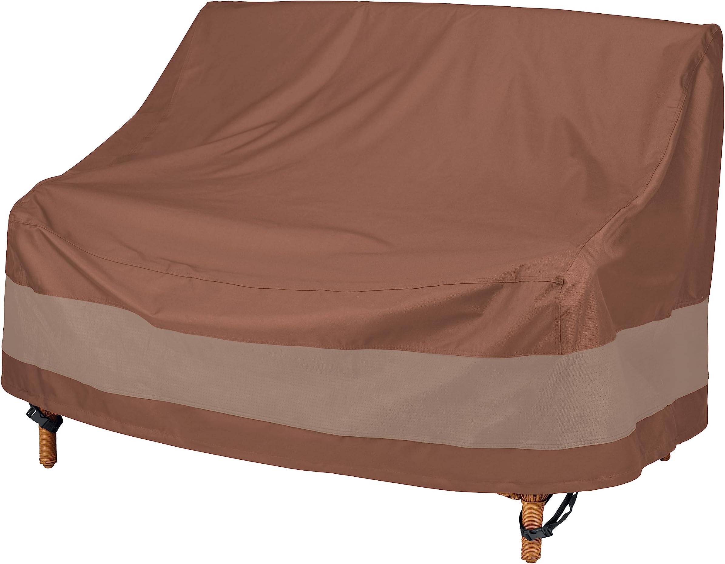 - DUCKCOVERS ULV543735 Ultimate 54 in. W Patio Loveseat Cover, x 37" D x 35" H, Mocha Cappuccino, Patio Furniture Covers