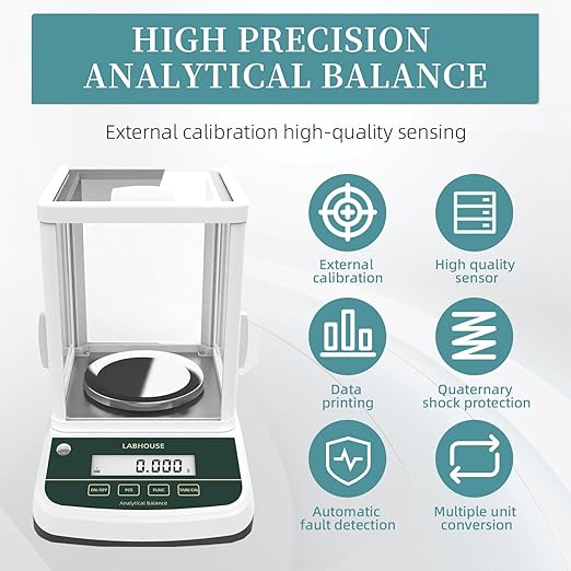 Balanza Analítica Digital 200g 0.001g Alta Precisión Laboratorio miniatura 2