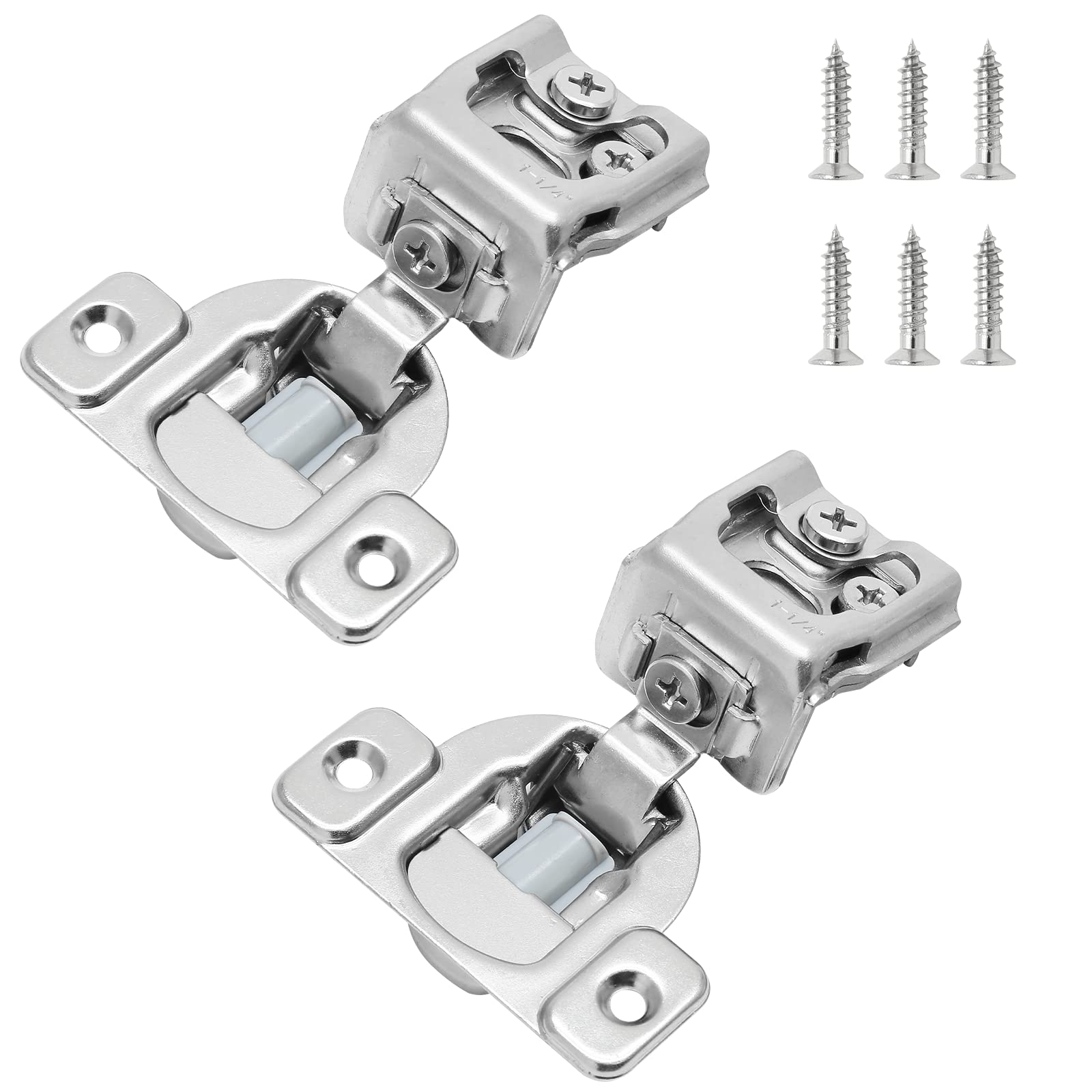 Buy Waziaqoc 2Pcs 11/4 Inch Overlay Face Frame Soft Closing Hinges