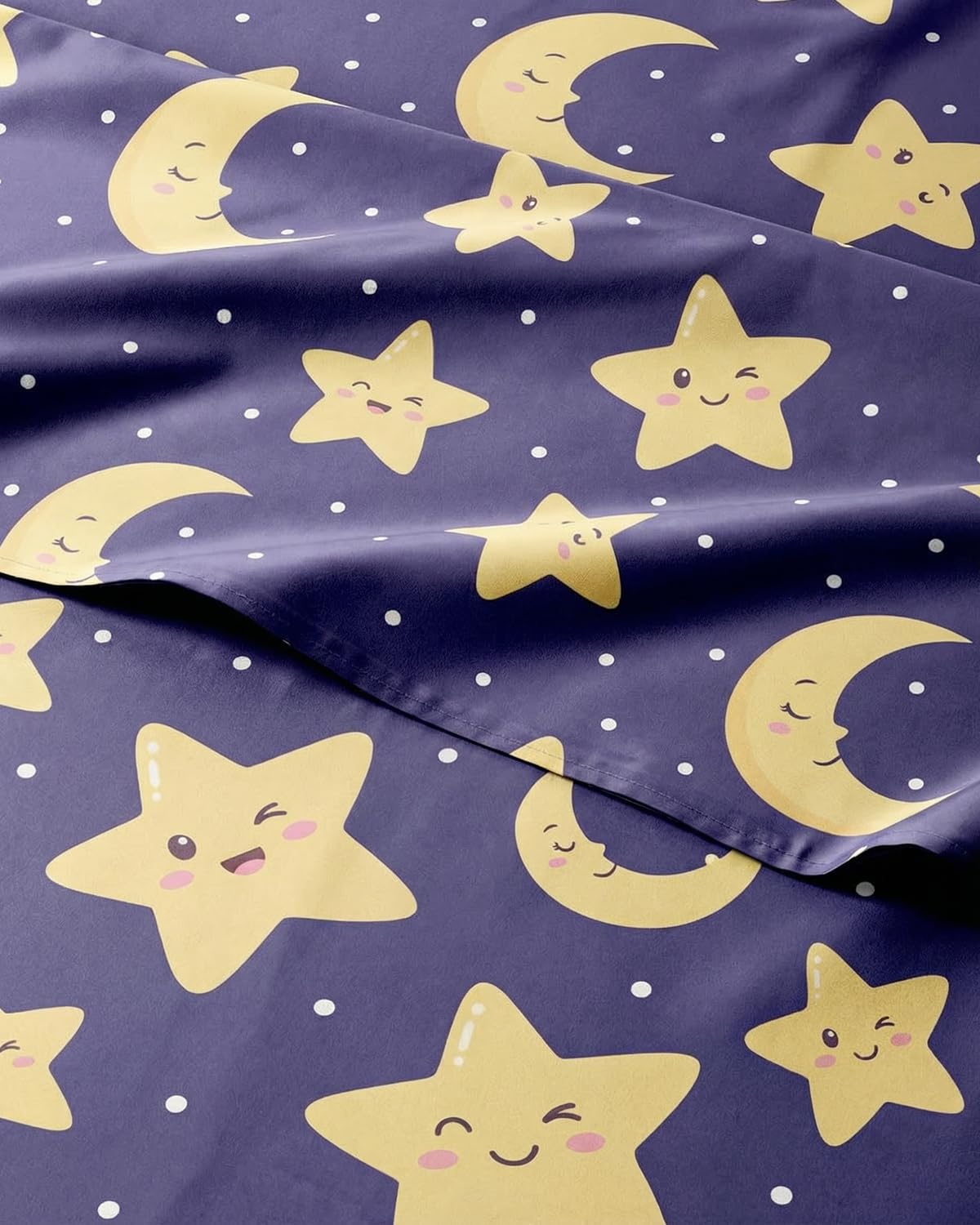 Kids Queen Twinkle Stars Bed Sheets - 4 Piece Kids Twinkle Stars Sheet Set