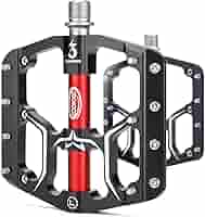 【新品・未使用】アルミ製フラットペダル スペード型_9/16 ROCKBROS 自転車 ペダル フラット 9/16インチ アルミ スパイク