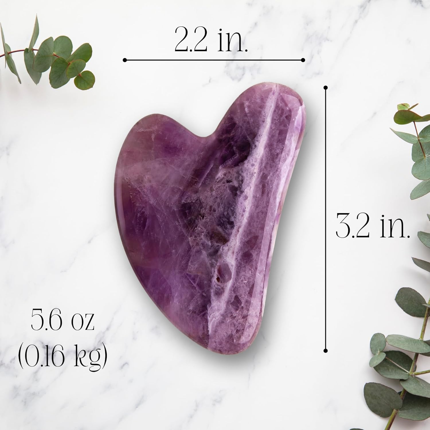 Mount Lai Amethyst Gua Sha Facial Tool – The Stone of Inner Clarity – 100% Genuine Amethyst Stone Face Sculpting Tool for Lymphatic Drainage, Puffiness Reduction & Confident Radiance - Image 5