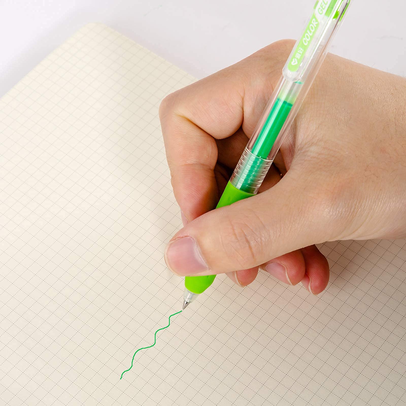 AIHAO Bolígrafo de gel de tinta colorida, punta fina de 0,5 mm, surtidos, 48 colores, dibujo, diario, toma de notas para escuela, oficina, hogar, bolígrafos retráctiles de tinta de gel
