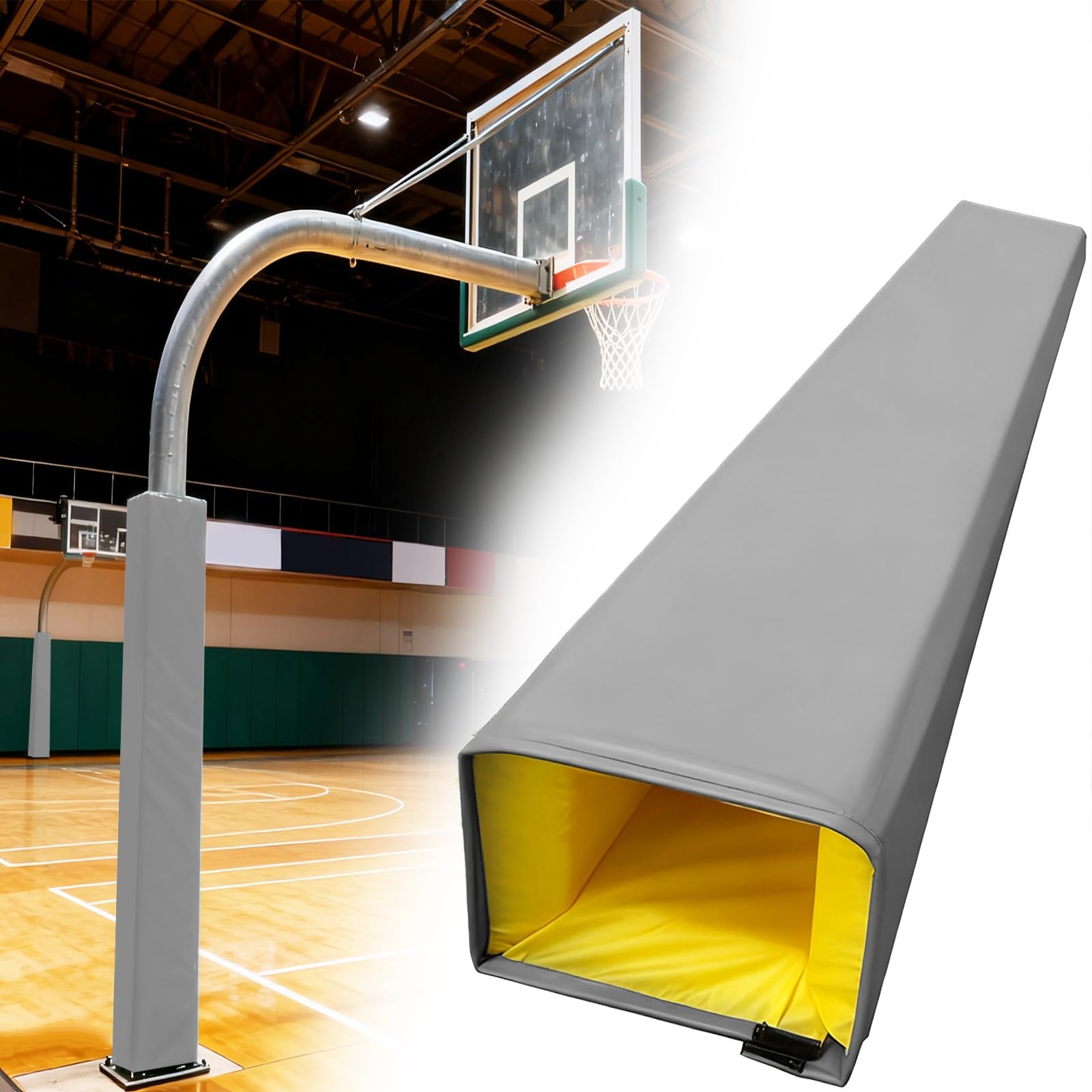 Dicke, wetterbeständige Basketballstockpolsterung, robuste Schutzhülle für Spielersicherheit, perfekt für Garage und Keller, Schutz für Sportler