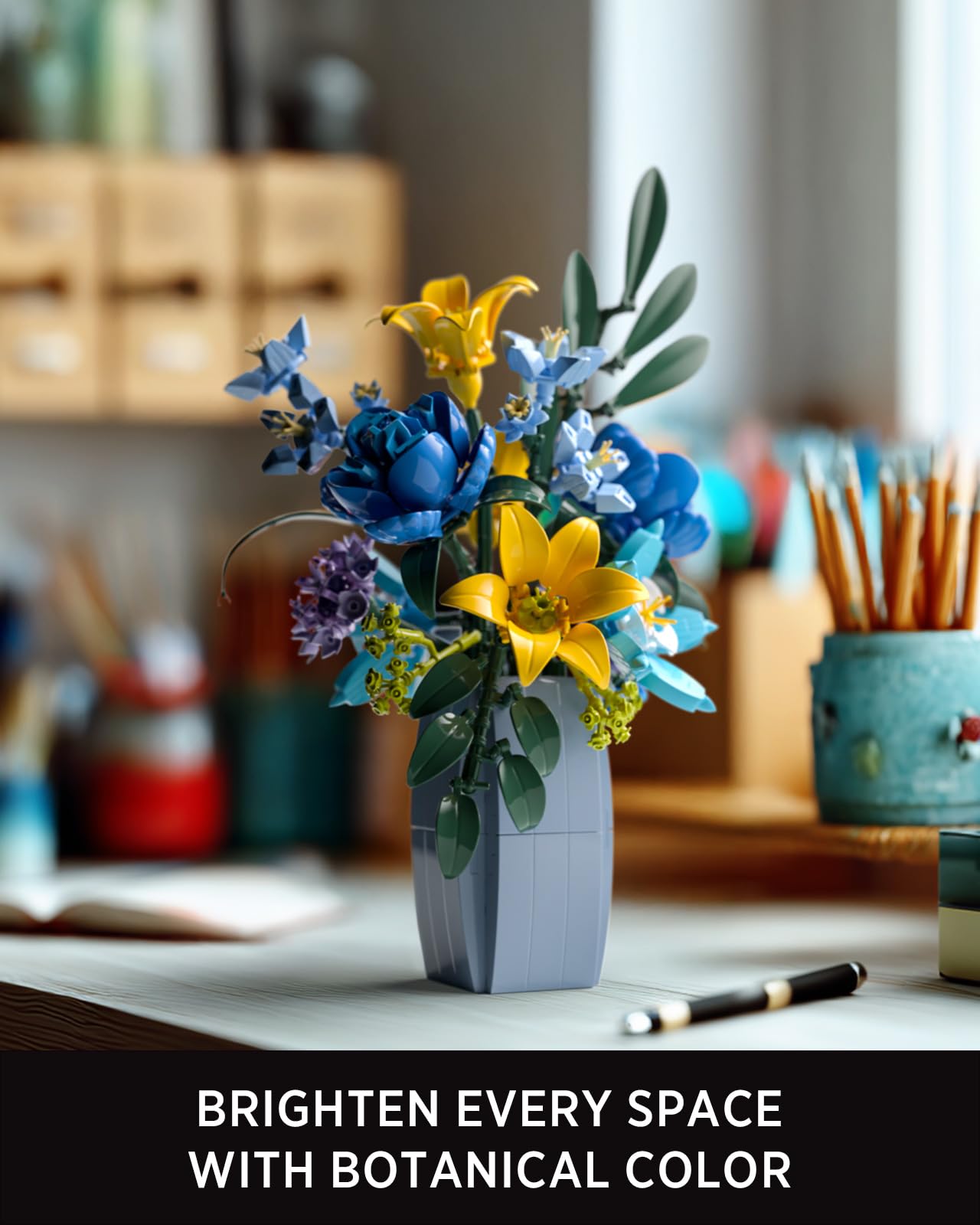 Nifeliz Wildflower Bouquet with Vase Model Toy - Image 3