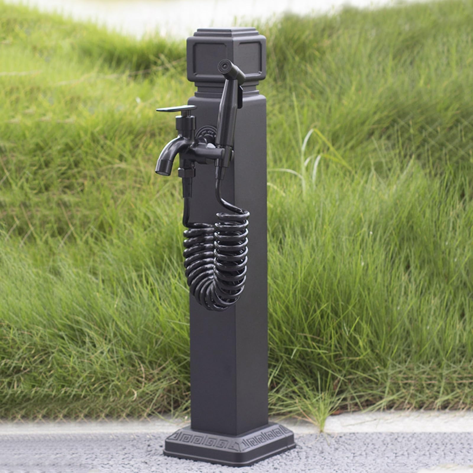 XDLEDMKIZ Water Spigot,Freestanding Garden Water Column with Faucet, Outdoor Vertical Square Water Dispenser Hydrant for Irrigation and Washing