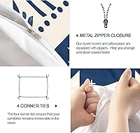 Vista 7 de Juego de funda de edredón nórdica de Navidad, estilo nórdico, copos de nieve, juego de ropa de cama con ciervos de Navidad, funda de edredón Navidad