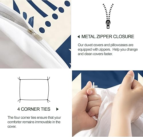 Miniatura 7 de Juego de funda de edredón nórdica de Navidad, estilo nórdico, copos de nieve, juego de ropa de cama con ciervos de Navidad, funda de edredón