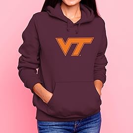 UGP Campus Apparel AH02 - Virginia Tech Hokies Primary Logo Hoodie - 3X-Large - Maroon