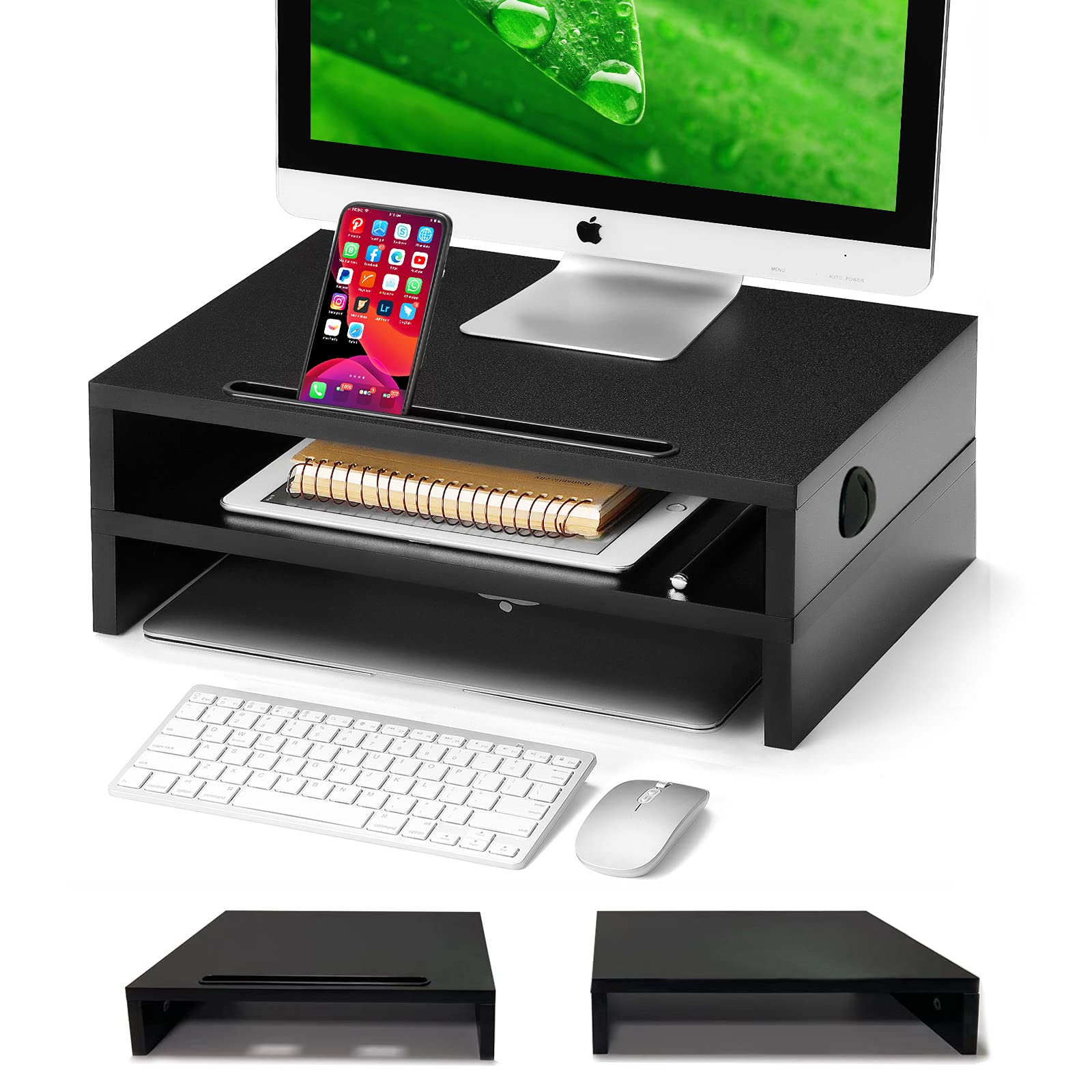 Buy Syliva Monitor Stand Riser,Adjustable 1 or 2 Monitors Organizer,16.