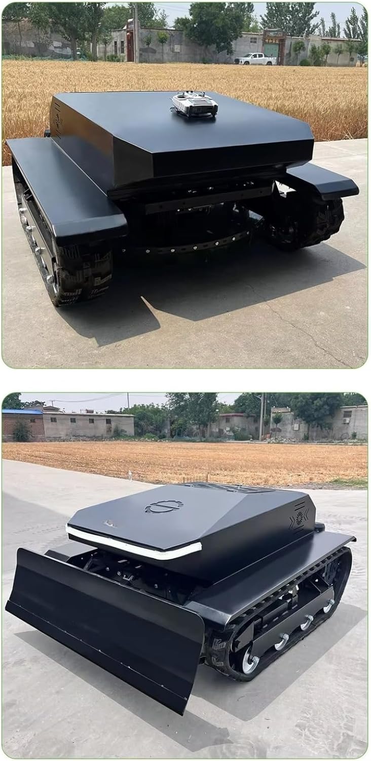 Remote Control All Terrain Lawn Mower Crawler Grass Cutter with Stable Track Design for Steep Slope Orchard Garden Trimming
