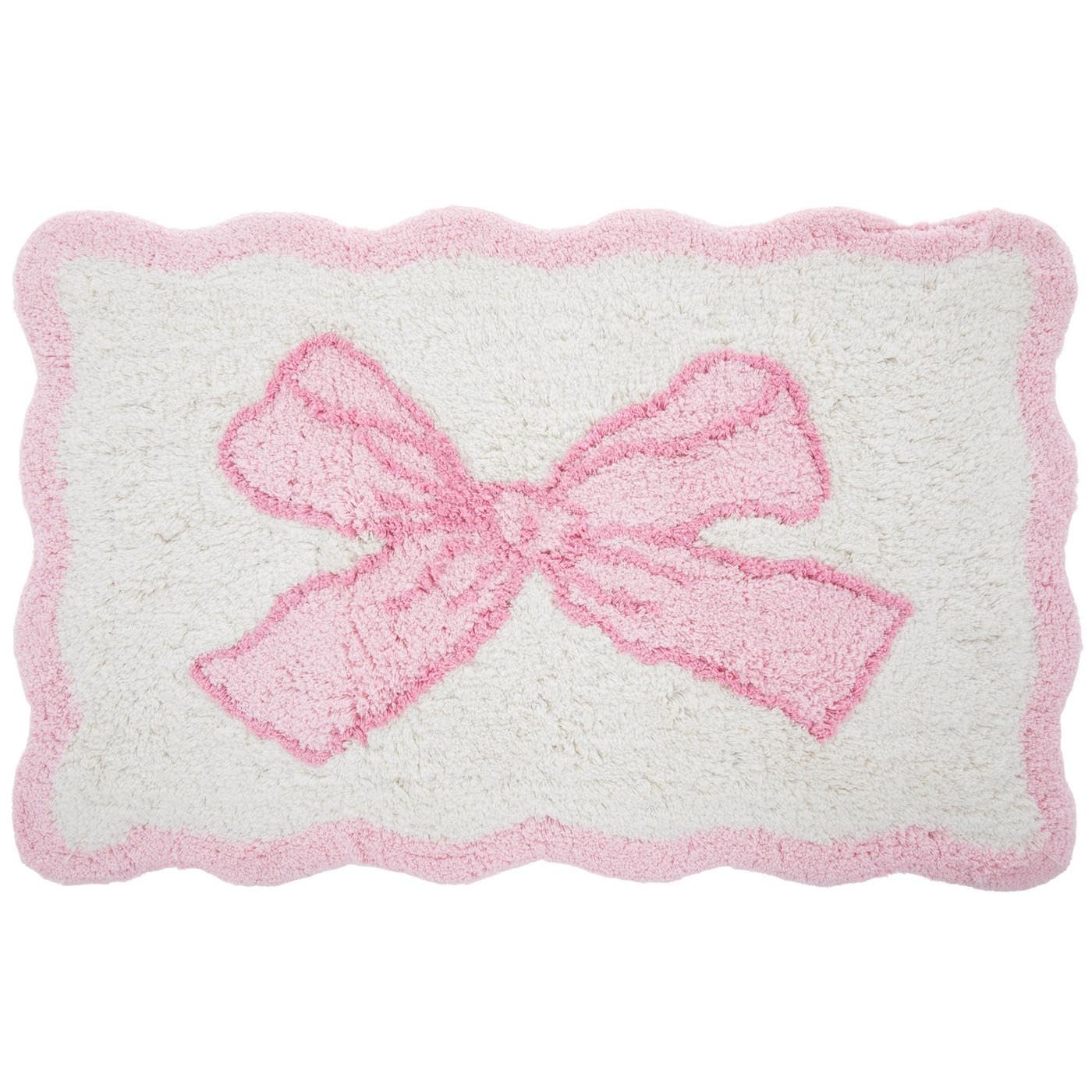 Hobby Lobby Pink Bow Bath Mat, Bath Rug, Bathroom Rug, 20 x 32 inches