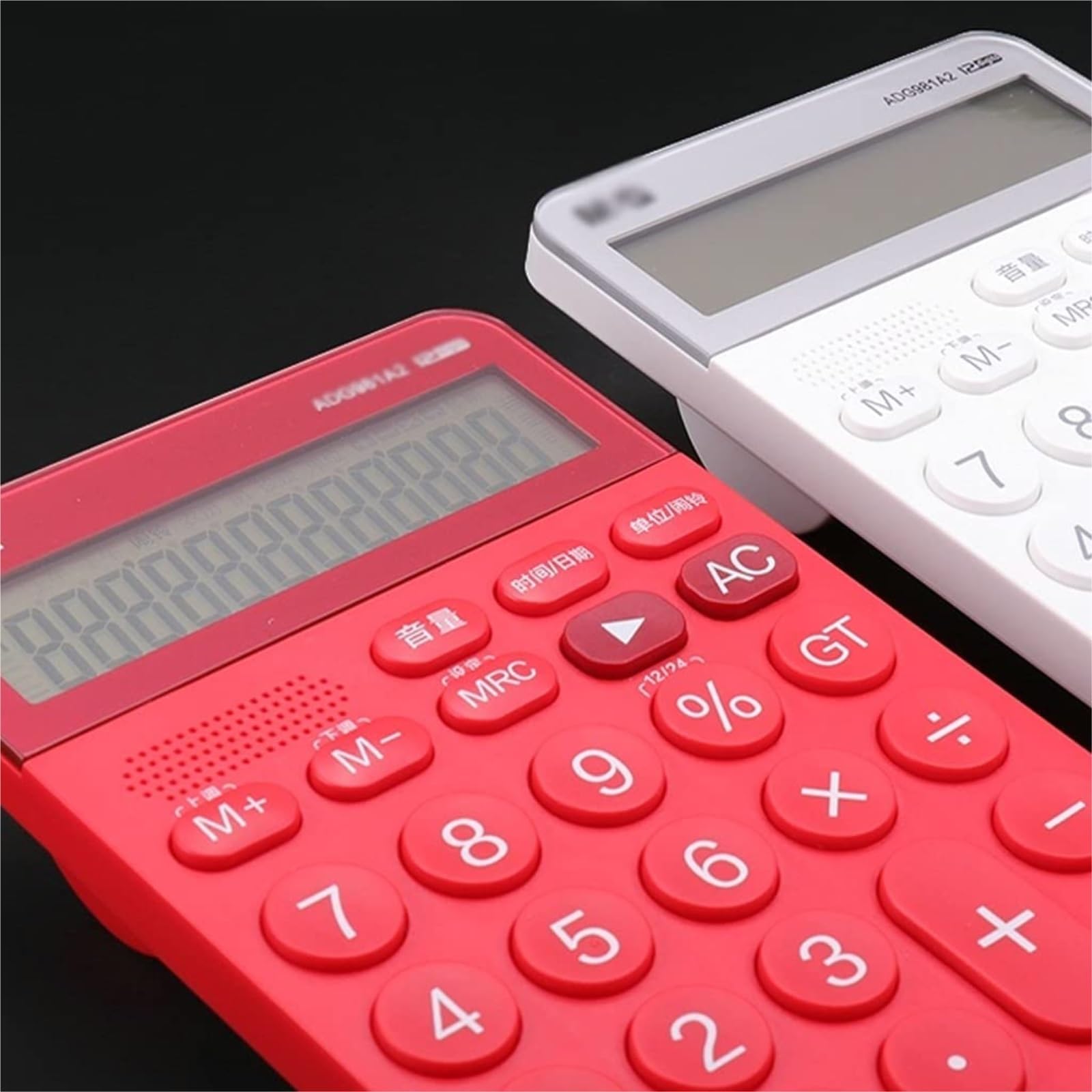 Calculatrice Calculatrice De Type Voix Prononciation Petite Calculatrices Électroniques Professionnelles Bureau Office(Rot)