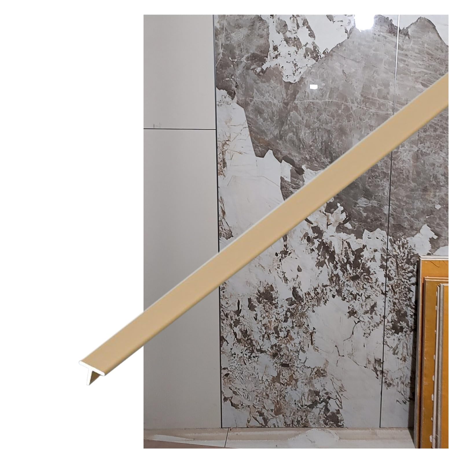 Soglia di Dislivello Pavimento Striscia Di Transizione Impermeabile A T Di Dimensioni Ridotte, Profilo Metallico Da Incasso Per Pannelli Murali Per Pavimenti/fughe Tra Piastrelle(Bronze,1.8m/71in)