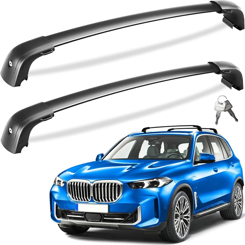 Tuyoung 300lbs Lockable Roof Rack Cross Bars for BMW X5 G05 2019-2026 | Heavy Duty Aluminum Roof Rails Crossbars Bike Kayak Snowboard Rooftop Cargo Carrier SUV Luggage Accessories