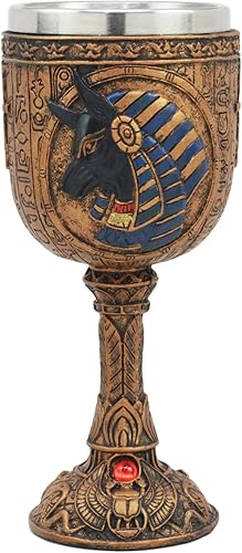 Ebros - Cáliz de vino egipcio Anubis God of the Dead And Afterlife Anubis Wine Cáliz 6 oz