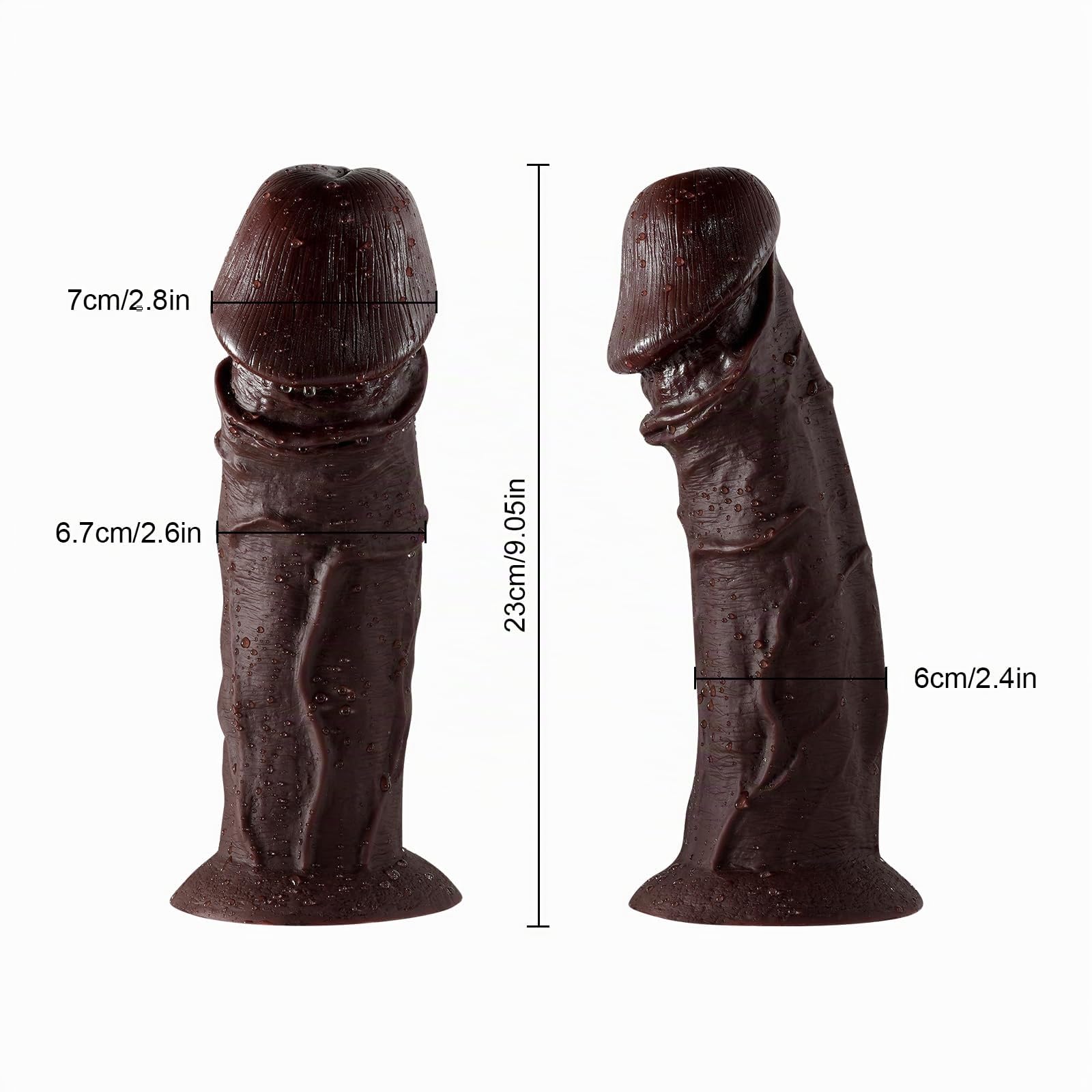 Dildo realistico, dildo in silicone da 23 cm, con forte ventosa per sesso anale con punto G, giocattoli sessuali per donne e coppie