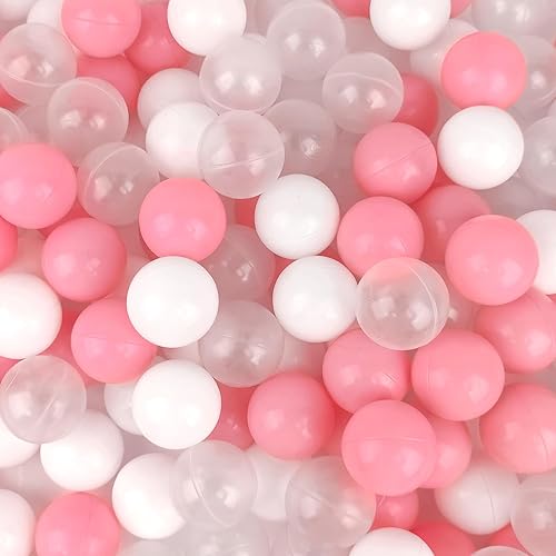 Pelotas para niños pequeños, 100 unidades, pelota de plástico sin BPA para niños y niños, bolas oceánicas a prueba de aplastamiento de 2.16