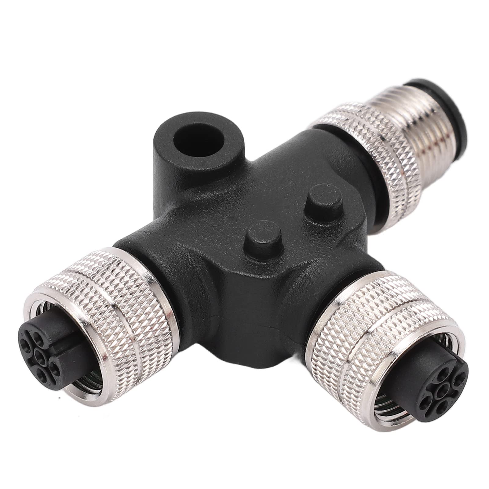 Aqxreight Abzweig-T-Stück für NMEA 2000, M12-Schraubgewinde, 5 Zinken, IP67, Wasserdicht, für Lowrance-Netzwerk