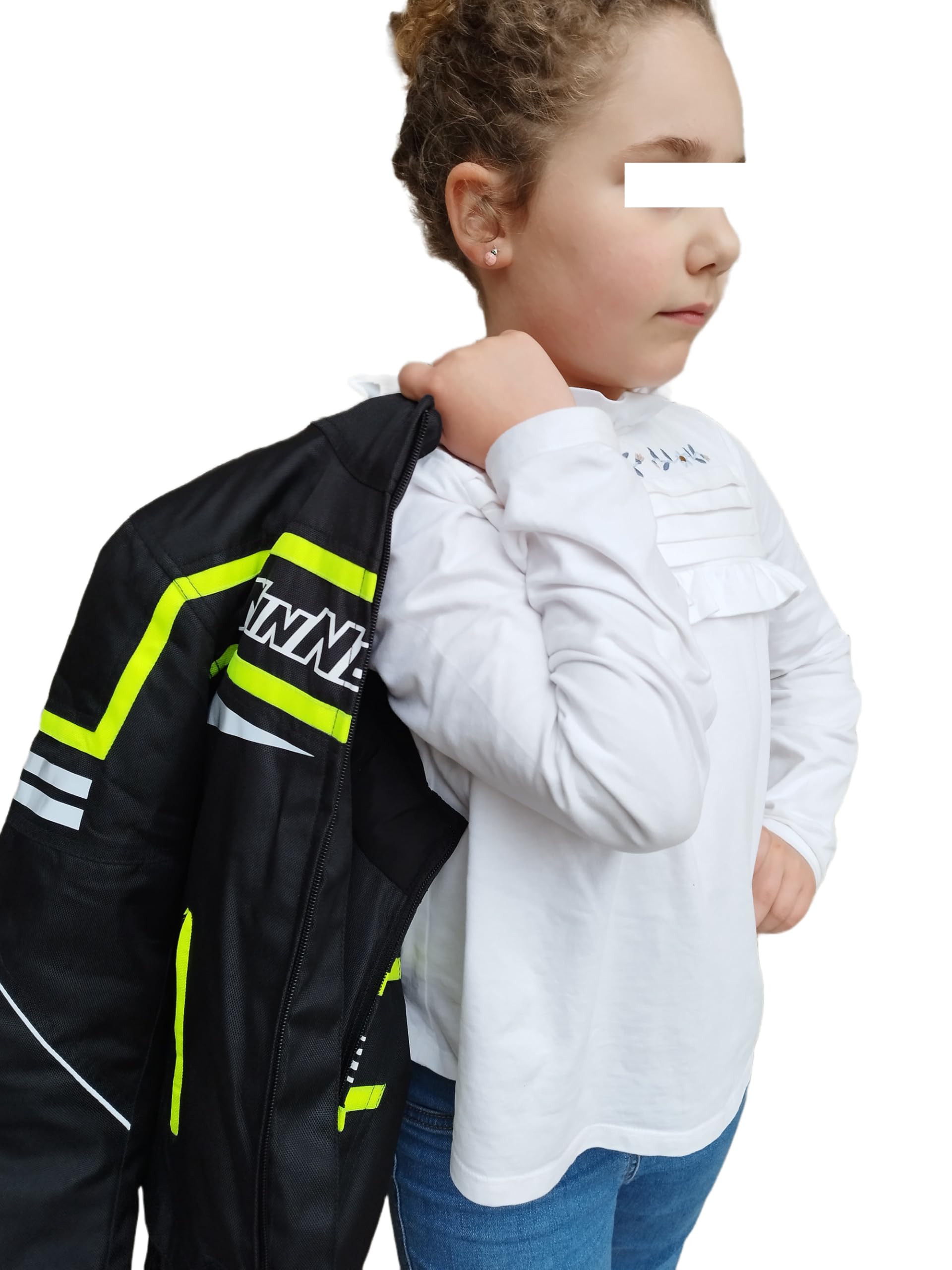 WinNet Giacca Giubbotto moto bimbo bambino ragazzo 6 8 10 12 14 anni cordura anti acqua pioggia impermeabile protezioni omologate CE gomiti spalle schiena
