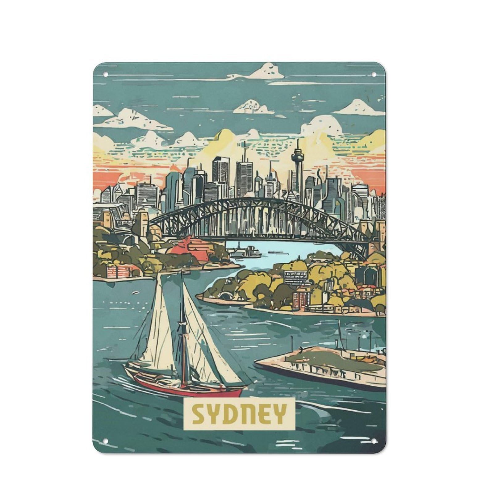 Smart Sydney Office Metal Sign 40x30cm, Study Room Decor for Home Office, Reading Corner Or Bedroom