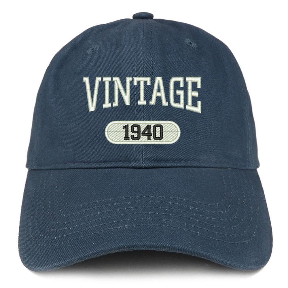 Trendy Apparel Shop Vintage 1943 Embroidered 81st Birthday Relaxed Fitting Cotton Cap
