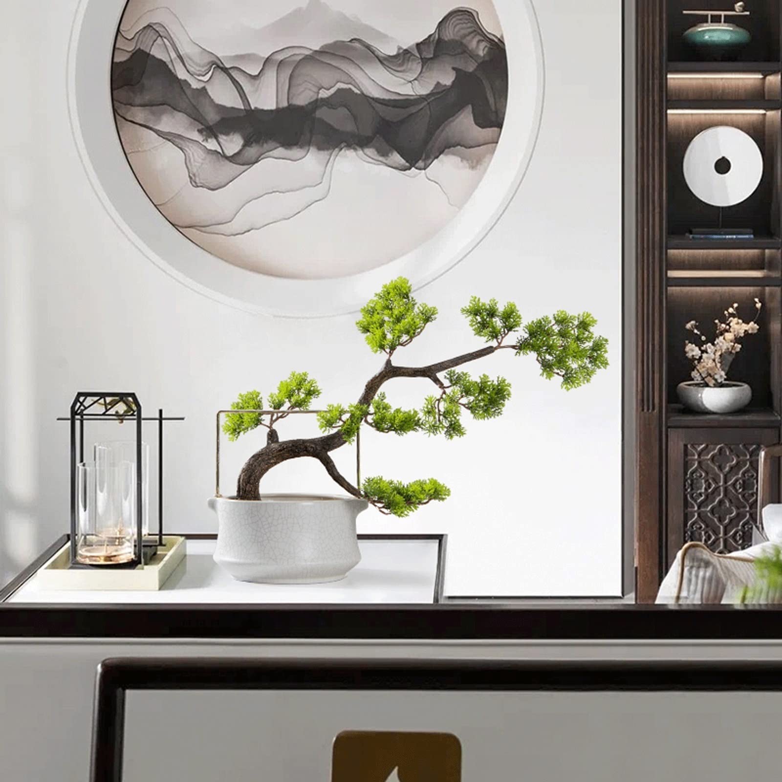 Plantas Artificiales de Interior, árbol bonsái Artificial, Adornos en Maceta, Planta Verde, decoración en Maceta, Plantas Artificiales de Interior, exhibición de Escritorio, Planta Falsa,