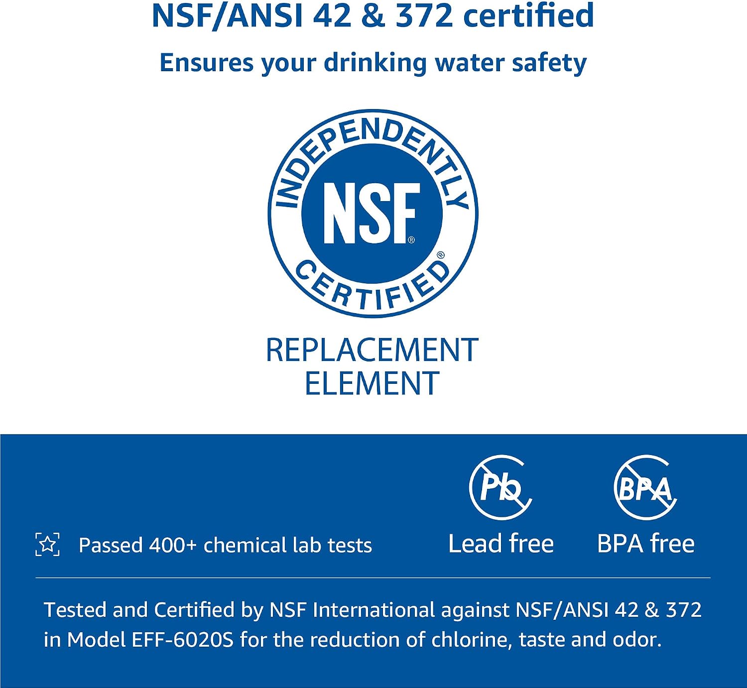 Maxblue ADQ73613401 Refrigerator Water Filter, Replacement for LG® LT800P®, ADQ73613402, ADQ73613408, ADQ75795104, Kenmore 9490, LSXS26326S, LMXC23746S, WF-LT800P, 469490, LMXC23746D, Pack of 3