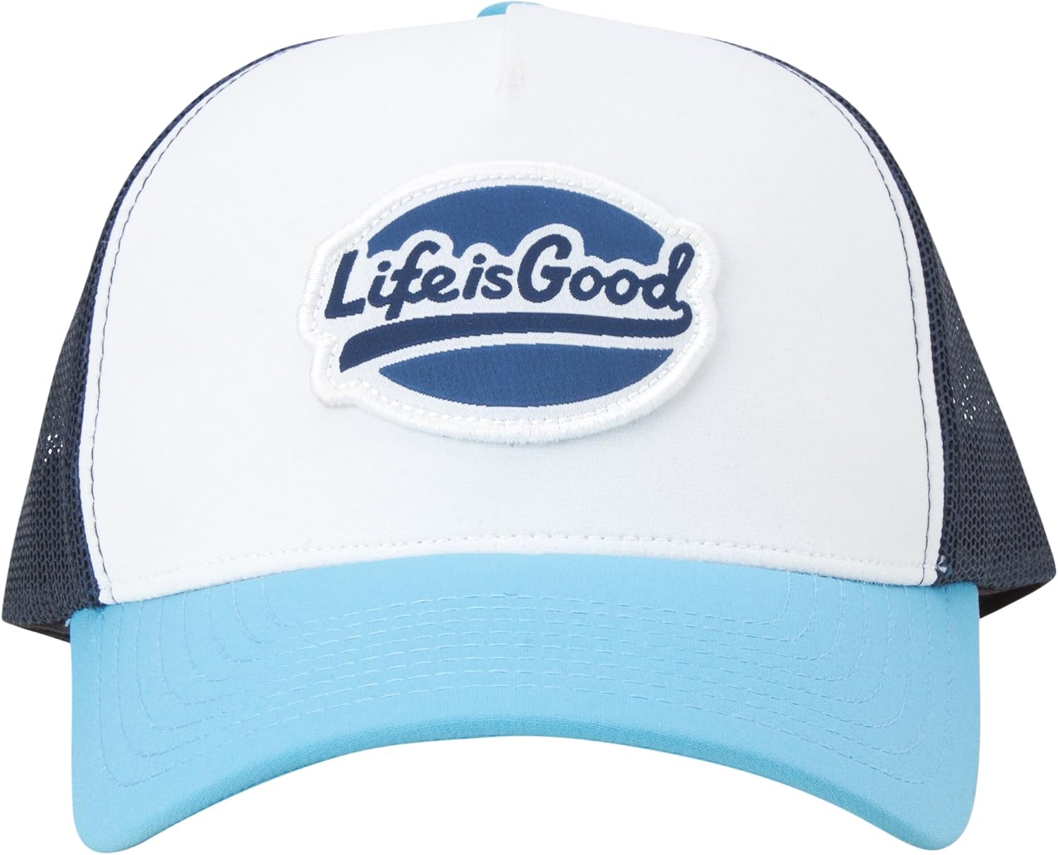 Life is Good Men's Trucker Hat - Mesh-Back Logo Patch Adjustable Baseball Cap