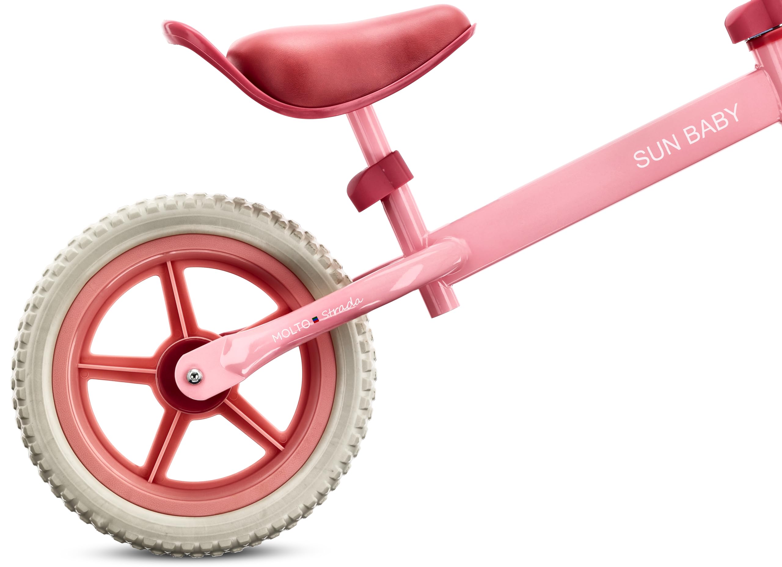 sun baby Molto Strada Bicicleta sin Pedales para Niños 2 Años | máx. 30 kg, Balance Bike, neumáticos de espuma, sillín y manillar ajustables, cuadro de acero