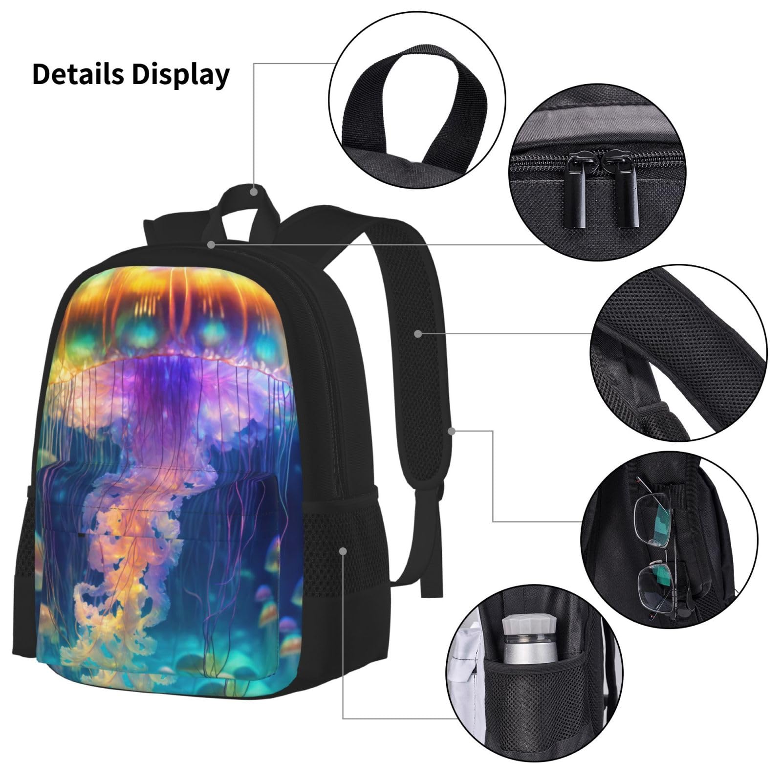 Zaino, borsa portapranzo, astuccio, set da 3 pezzi, per lavoro e