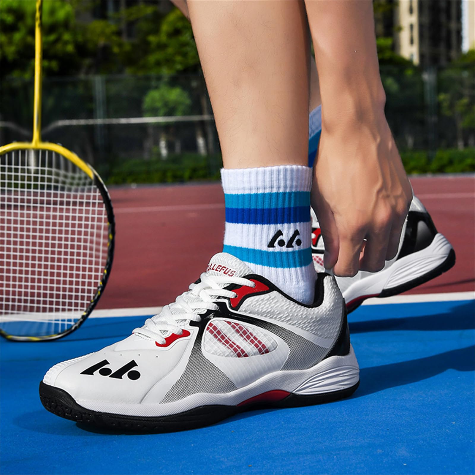 Chaussures De Badminton Femmes, Chaussures De Volley-Ball Et De Squash Chaussures De Terrain D'intérieur Et D'extérieur Légères Et Antidérapantes