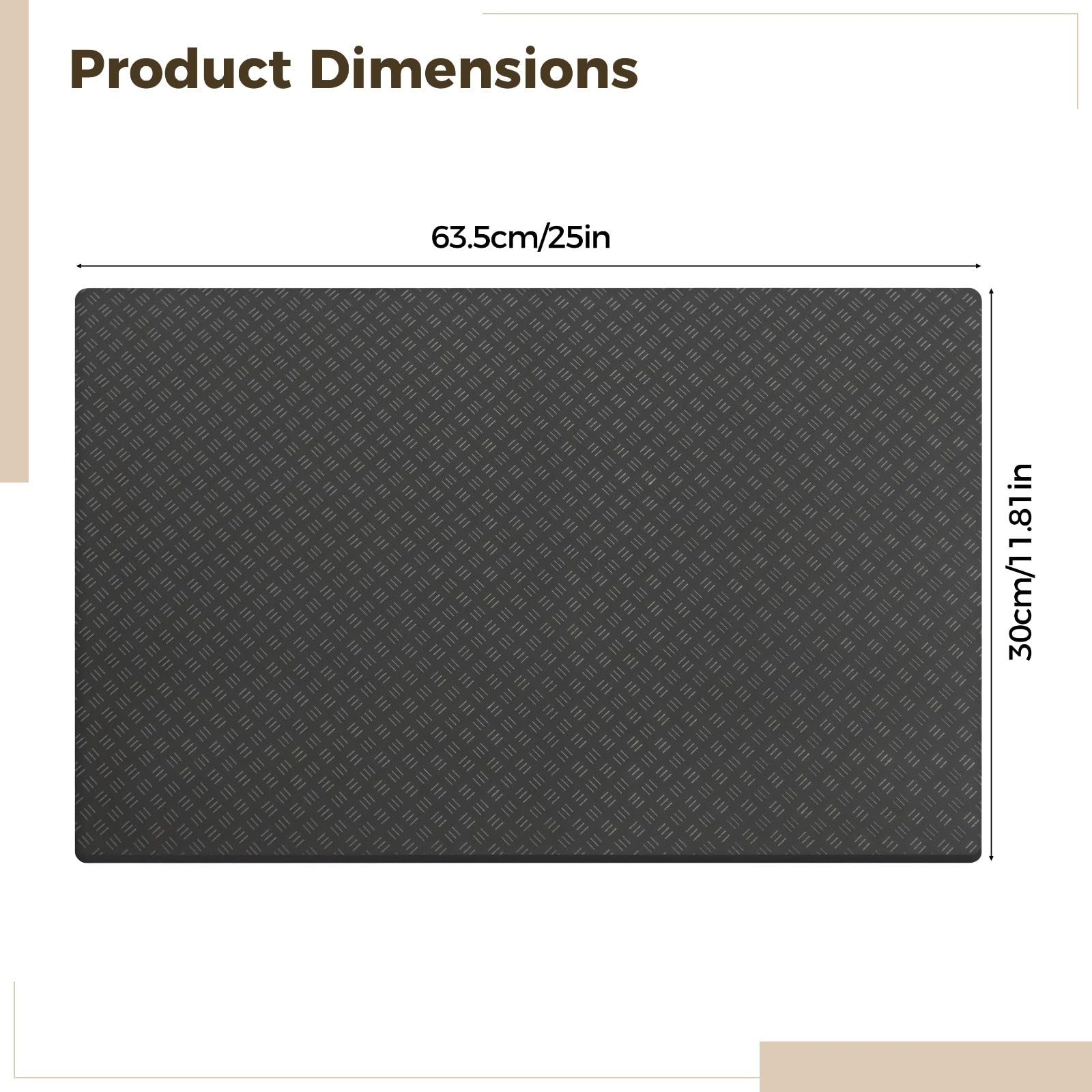 Lot de 2 Tapis de Protection de Sol Double Face en Silicone, épaisseur 5 mm, Patin antidérapant pour Fitness, Home Gym, Tapis de Course et vélo d’Exercice, réduction du Bruit et des Vibrations