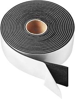 YIJUHOU High Density EVA Foam Weather Stripping Tape 2in x 1/8in Thick, 16FT Adhesive Seal for Doors Windows Insulation