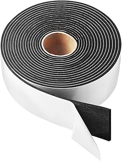 High Density Foam Tape,2 Inch Wide x 1/8 Inch Thick Door Insulation Tape,Adhesive Weather Stripping for Doors Window,Foam Seal Proofing Tape,16 Feet Long
