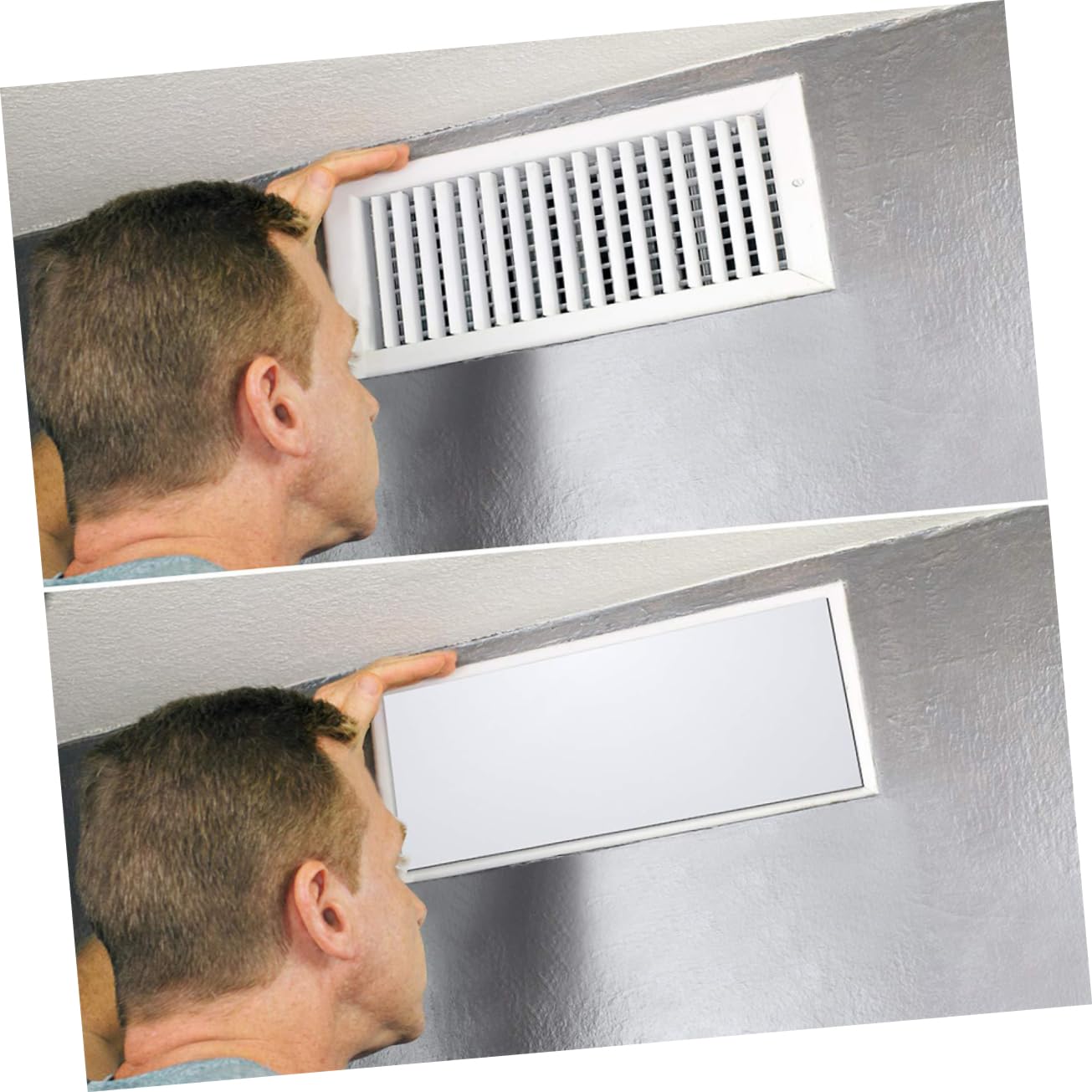 Cubierta 30x14 Cm Magnética de Aire de Ventilación en Color Blanco 4 Piezas