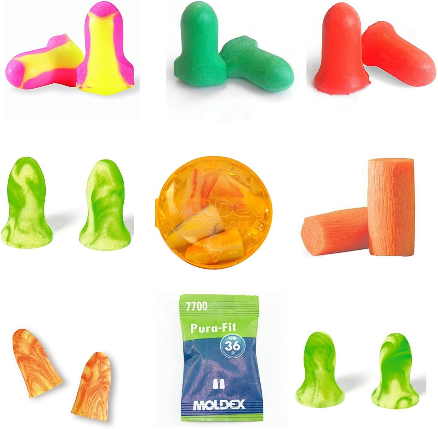 Moldex Howard Leight by Honeywell Soft Foam Ear Plug Variety Trial Pack