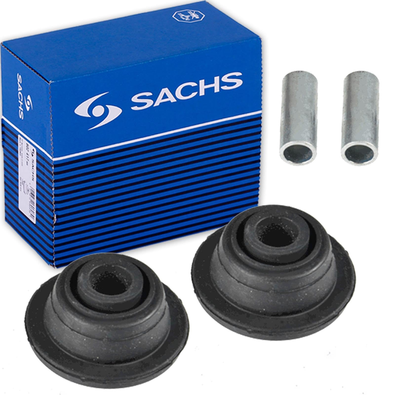 2x Sachs Stoßdämpfer hinten+Domlager+Service Kit | 2x 315 143 + 2x 802 579 + 900 233 Kompatibel mit Twingo II (CN0_)