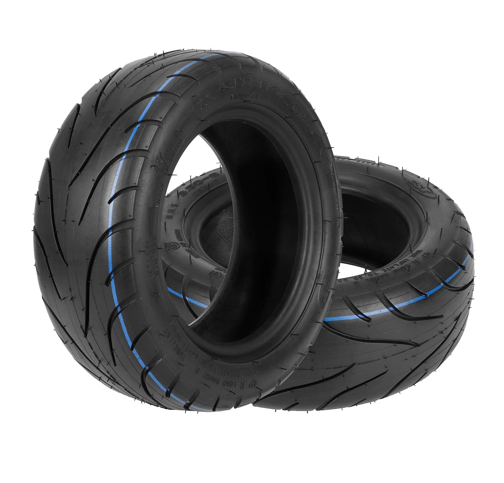 ZAITUO 10? 3.50-6, 10x3.5-6 Rubber Heavy Duty Explosion-proof Tubeless Tire Replacement for 10x4-6, 10x4.00-6 Electric Scooter KickScooter Road Tyre Wheel Parts (1)