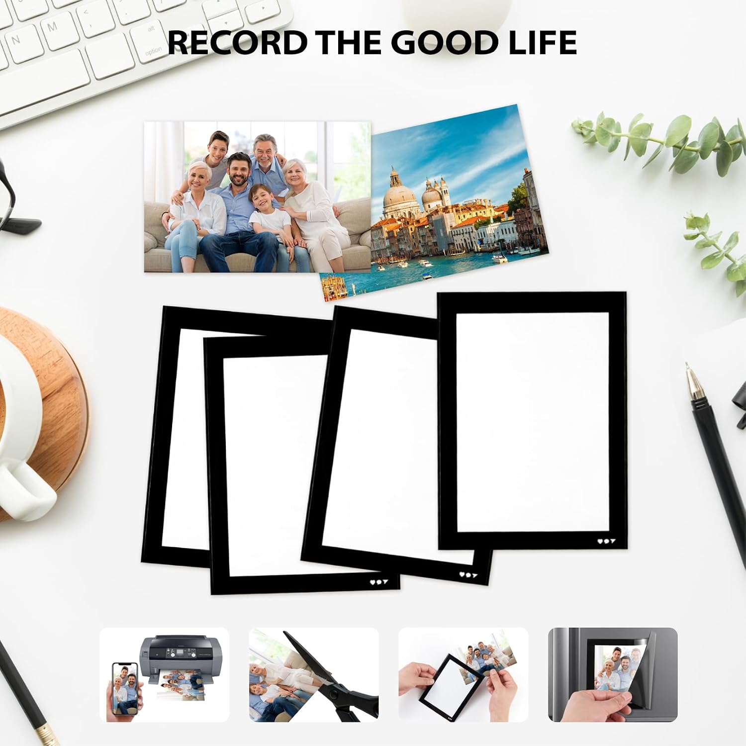 Magnetic Photo Frames 4x6 for Fridge, Writable Picture Frame, 10 Pack