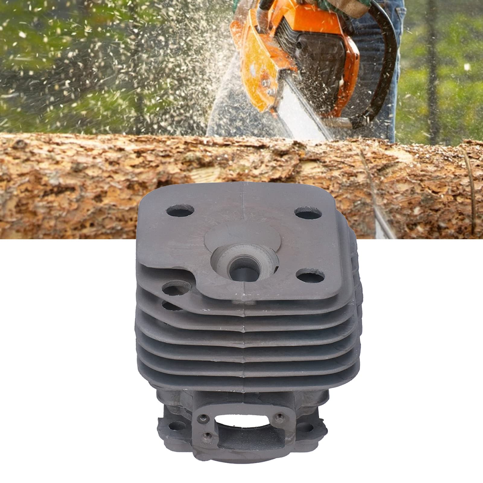 Kit pistone in cilindro di catene, set di ricostruzione del motore in alluminio da 50 mm con cuscinetto ad ago per candele, compatibile con moi 268/268xp/268K