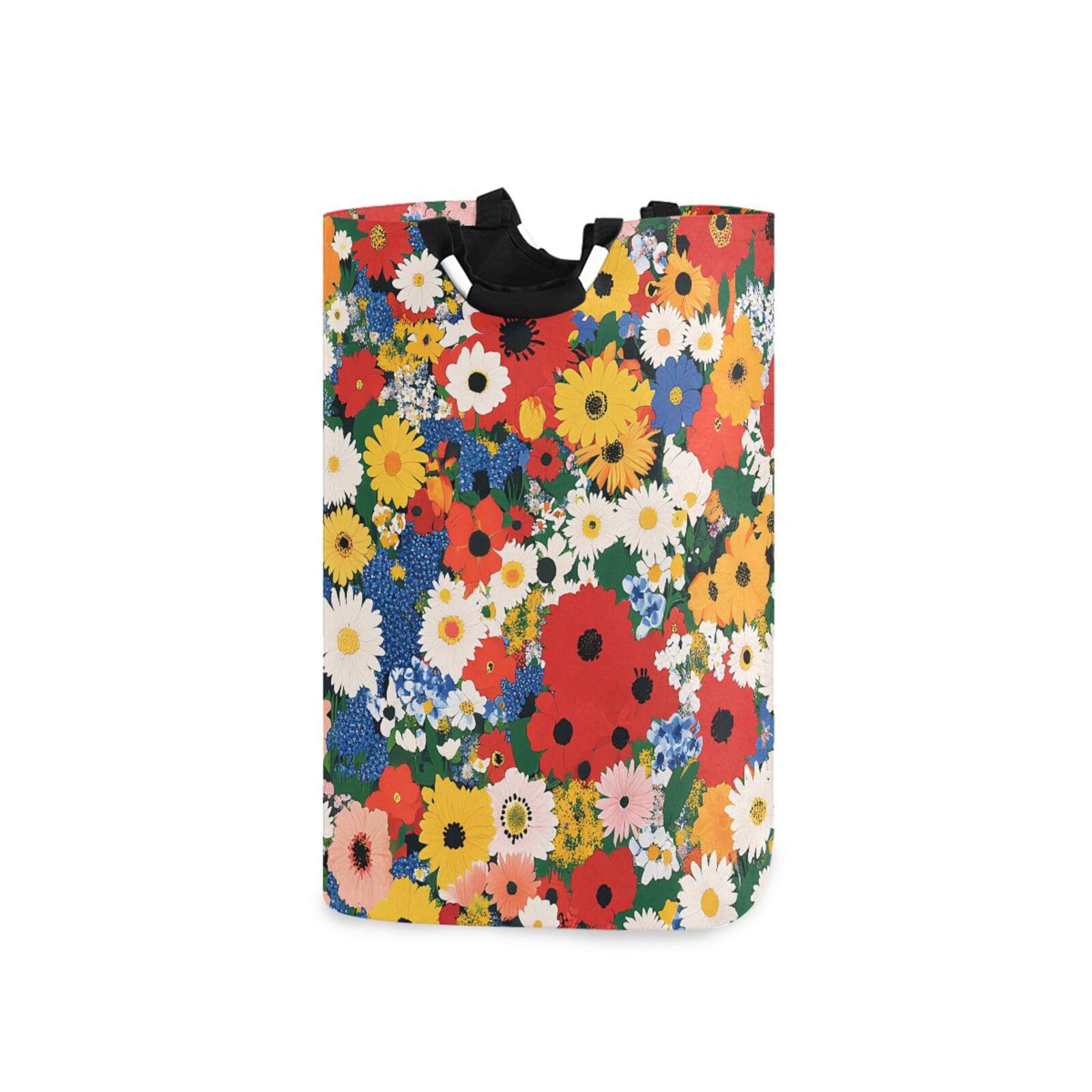 Jihqo Laundry Hamper Basket St Patrick's Clover Pattern Collapsible Nursery Storage Bin Waterproof Clothing Baskets for Home Bedroom Bathroom Washing Room