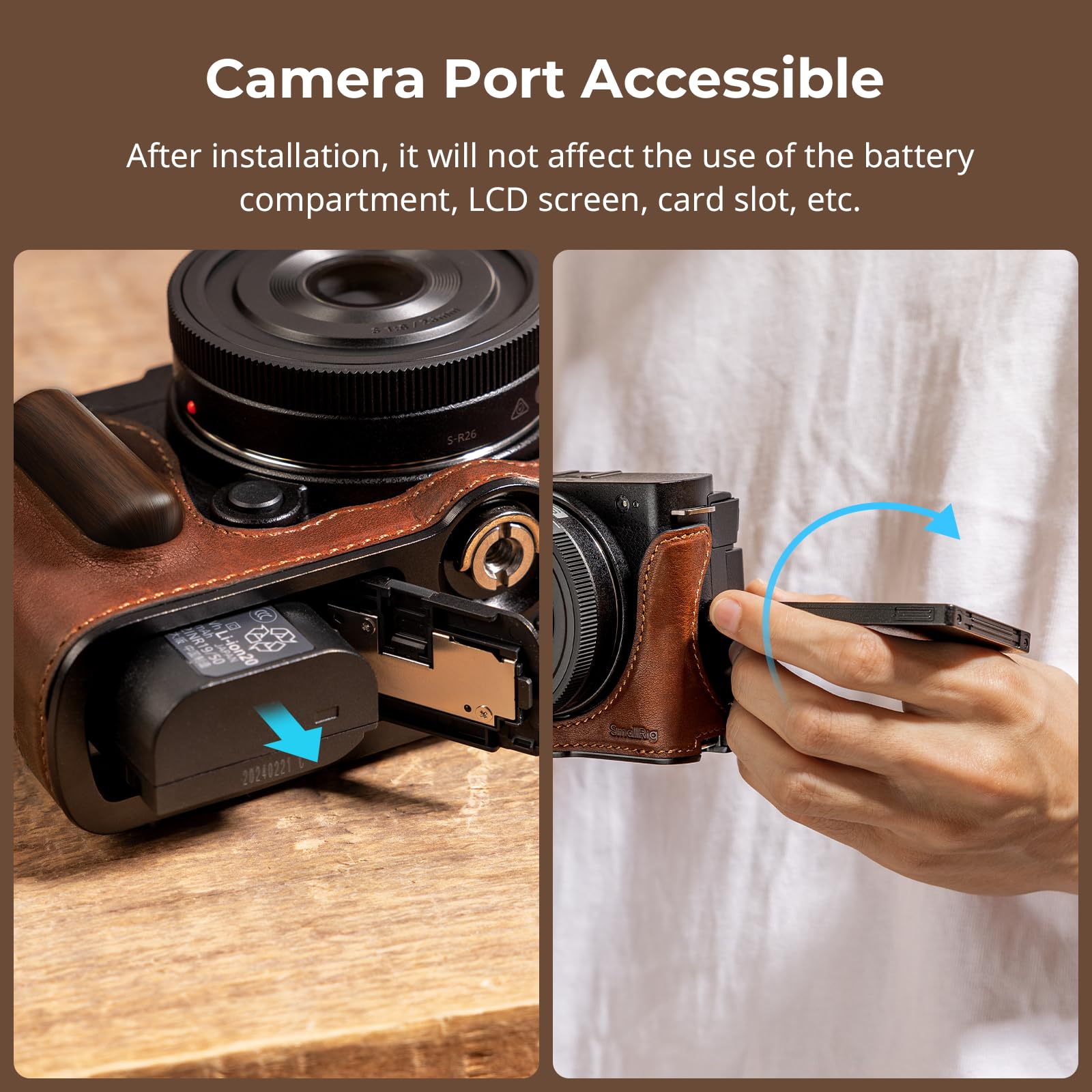 Amazon | SmallRig ハーフレザーケースキット ビンテージスタイル 