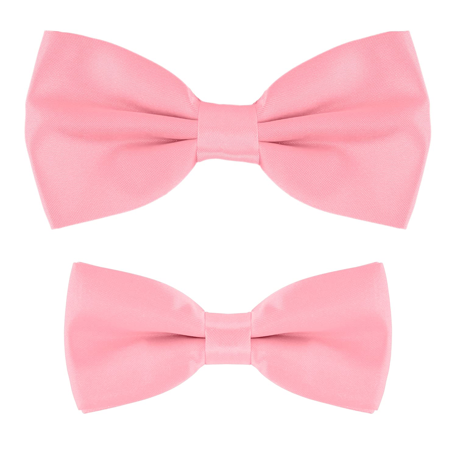 MASADA Father & Son matching set of bowties, pre-tied and smoothly adjustable - Rose