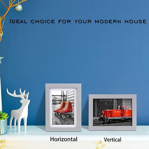 Vista 702 de Egofine Portarretratos de 9 x 12 pulgadas hecho de madera maciza con plexiglás, fotos de 5 x 7/6 x 8 con paspartú o de 9 x 12 pulgadas sin paspartú